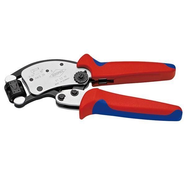 ds-KNIPEX クニペックス フェルール用圧着プライヤー ツイスター T コンフォート サイズ200×80×26mm 9753-19 工具 ツール DIY