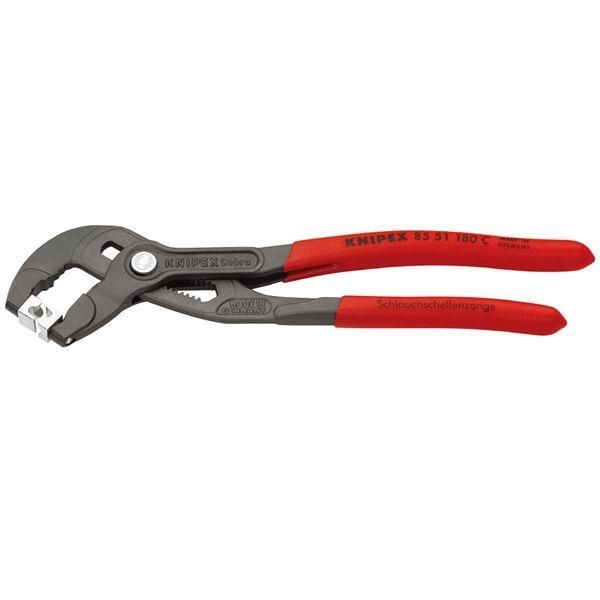 ds-KNIPEX クニペックス ホースクリッププライヤー 滑り止めプラスチックコーティング 全長180mm 8551-180C 工具 ツール DIY