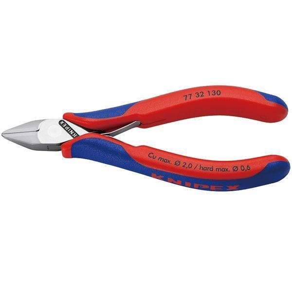ds-KNIPEX クニペックス エレクトロニクスニッパー コンフォート 全長130mm 7732-130 工具 ツール DIY 作業工具