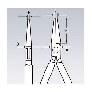 ds-KNIPEX クニペックス エレクトロニクスプライヤー ESD全長115mm