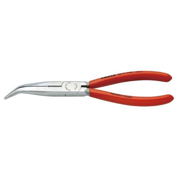 ds-KNIPEX クニペックス 40゜先曲ラジオペンチ プラスチックコーティング 全長200mm 2621-200 工具 ツール DIY 作業工具