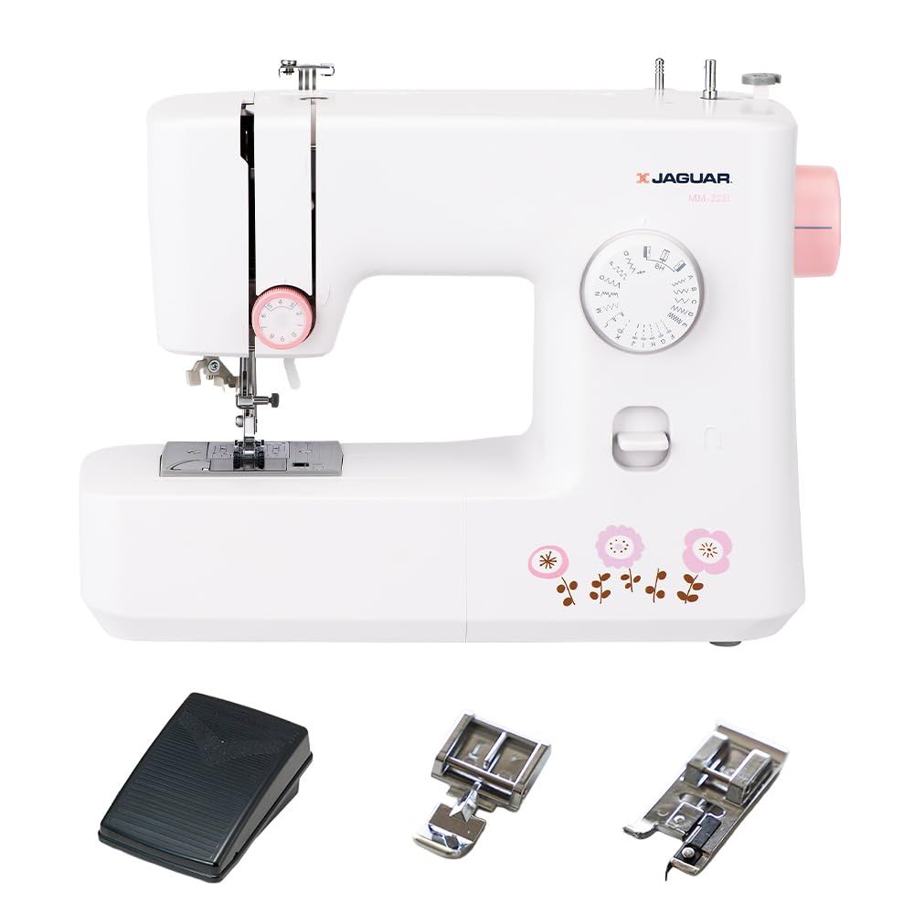 msJAGUAR ジャガー 電動ミシン フットコントローラー操作 MM-222I シンプル コンパクト 小型 初心者 子育て