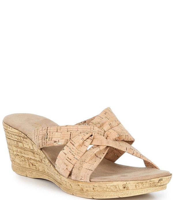 オネックス レディース シューズ サンダル Onex Gayle Cork Criss Cross Wedge Sandals Cork