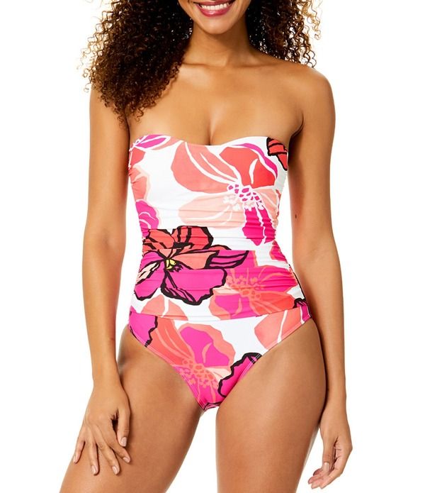 アンコール レディース トップス ワンピーストラップレス キャップ Anne Cole Acapulco Princesshirred Strapless Bandeau One Piece Swim 17,140円