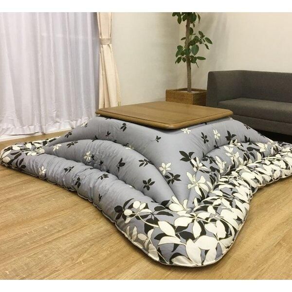 ds-こたつ布団 厚掛 モダンリー GY グレー 約205×285cm