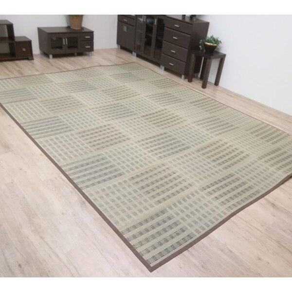 ds-い草カーペット『ピース』ブラウン 約 382×382cm