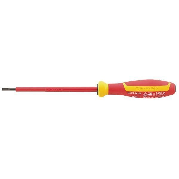 ds-STAHLWILLE スタビレー 1000V絶縁マイナスドライバー 刃先厚1.2mm 刃先幅8.0mm 4660VDE-7N 工具 ツール DIY 作業工具