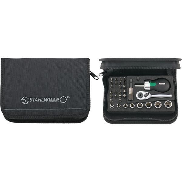 ds-STAHLWILLE スタビレー 33点入 1/4 ラチェットビットセット 全長195mm 40/29/4SCI 工具 ツール DIY 作業工具