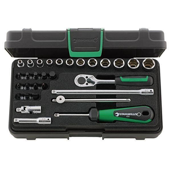 ds-STAHLWILLE スタビレー 30点入り 1/4SQ 六角ソケットレンチセット ケース付 全長230mm 40/24/6KN 工具 ツール DIY 作業工具