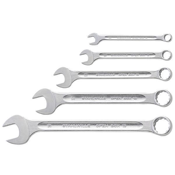 ds-STAHLWILLE スタビレー 5点入 片目片口スパナセット 13/5 スパナ 工具 ツール DIY 作業工具