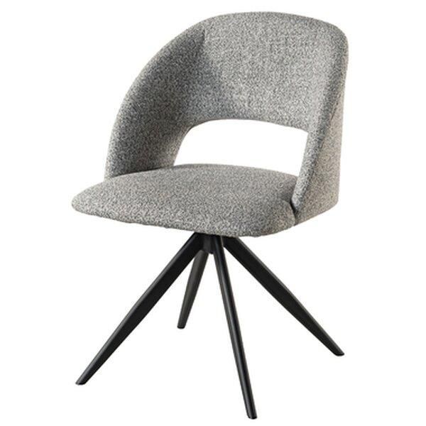 ds-回転 チェア 約W50×D55×H78×SH45cm ライトグレー 座面360度回転式 パーソナルチェア リビングチェア