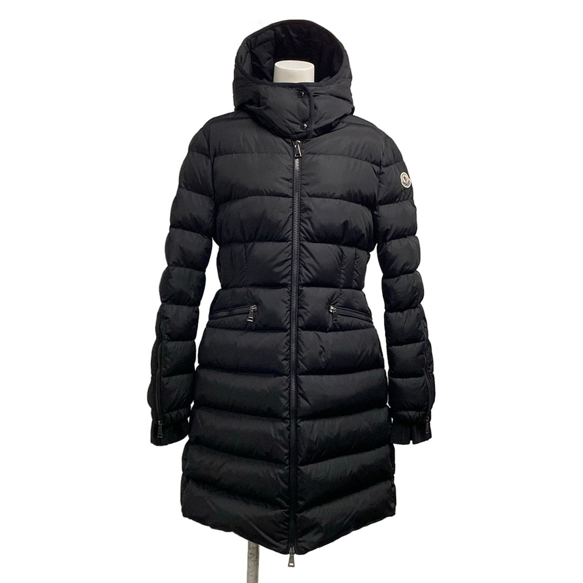MONCLER(モンクレール) ダウンコート サイズ2 M レディース BETULONG 黒 長袖/ジップアップ/冬 コットン、ダウン