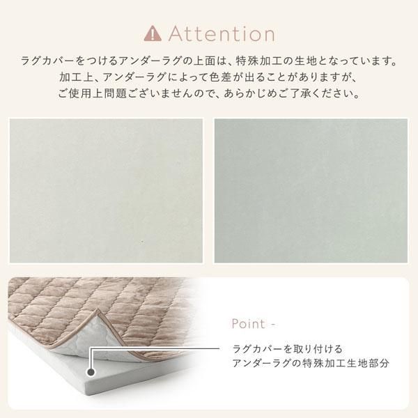 ds-極厚 ラグ 背クッション セット 約185×240cm＋U字＋I字クッション 厚み30mmタイプ フランネル生地 アイボリー 洗える カバー