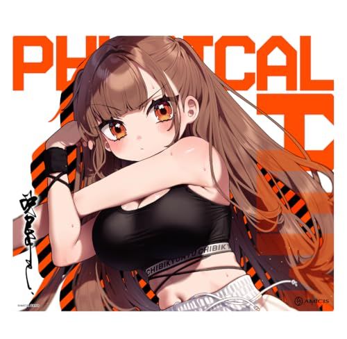 msAMICIS × 咲良ゆき ガラスマウスパッド ゲーミング 薄型 Lサイズ 350×300×2mm Trainer Edition