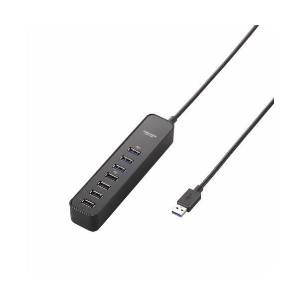 ds-ELECOM（エレコム） マグネット付きUSB3.0ポート搭載7ポートUSBハブ U3H-T706SBK