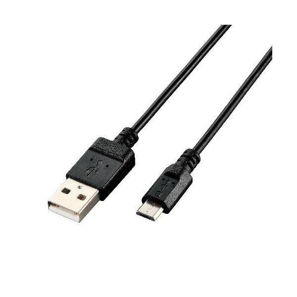 ds-(まとめ)エレコム エコUSB2.0ケーブル(A-microBタイプ) U2C-JAMB03BK〔×10セット〕