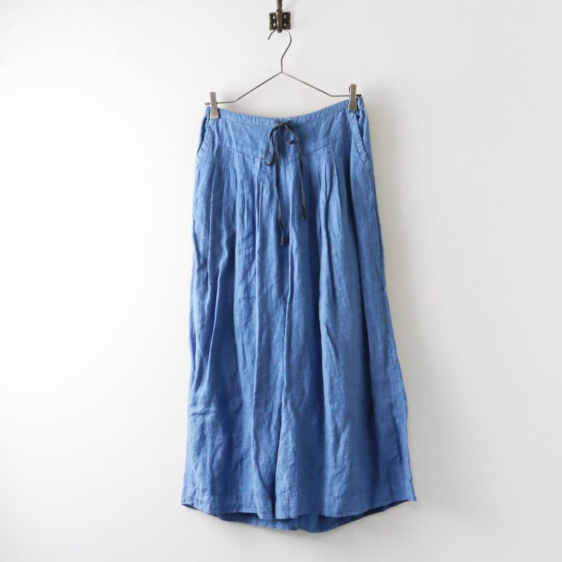 パドカレ pas de calais 染色加工 リネン イージーワイドパンツ 38