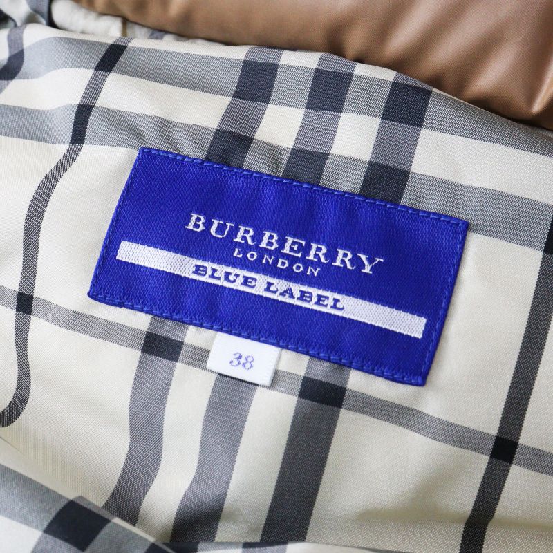 バーバリーブルーレーベル BURBERRY BLUE LABEL ラクーンファー付き