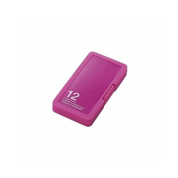 ds-（まとめ）エレコム SD／microSDカードケース（プラスチックタイプ） CMC-SDCPP12PN〔×5セット〕