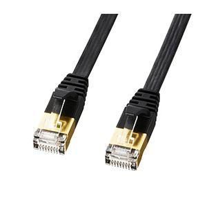ds-(まとめ)サンワサプライ CAT7ウルトラフラットLANケーブル(1m、ブラック) KB-FLU7-01BK〔×3セット〕 6,088円