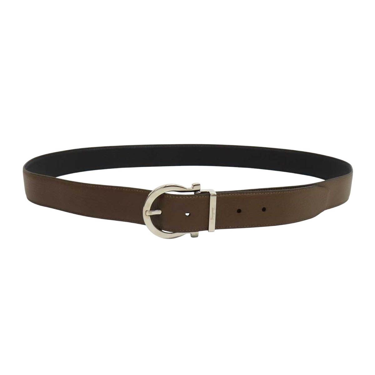 フェラガモ ガンチーニ リバーシブル ベルト 115 67 9781 00 ユニセックス ブラウン ブラック Salvatore Ferragamo【中古】 【アパレル・小物】