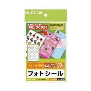 ds-(まとめ)エレコム フォトシール(ハガキ用) EDT-PSK20R〔×10セット〕
