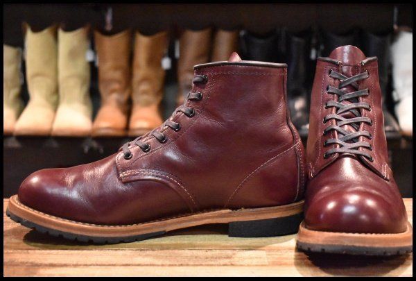 【8D 美品 21年】レッドウィング 9411 ベックマン ブラックチェリー フェザーストーン プレーントゥ ブーツ redwing HOPESMORE【GG546】