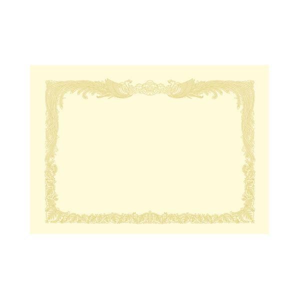 ds-（まとめ） タカ印 OA賞状用紙 クリーム A3 タテ書用 10-1087 1冊（10枚） 〔×5セット〕
