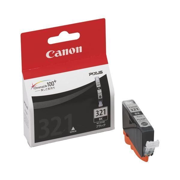 ds-（まとめ） キヤノン Canon インクタンク BCI-321BK ブラック 2927B001 1個 〔×5セット〕