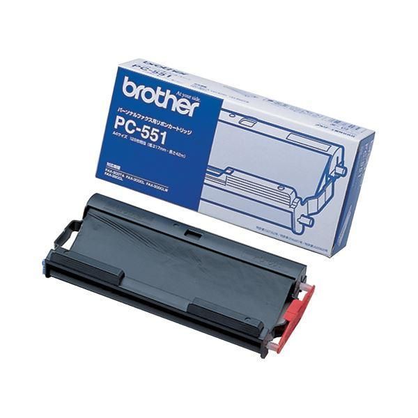 ds-（まとめ） ブラザー BROTHER リボンカートリッジ 42m PC-551 1個 〔×8セット〕
