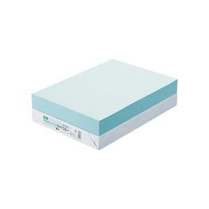 ds-（まとめ） TANOSEE αエコカラーペーパーII B4 ライトブルー 1冊（500枚） 〔×5セット〕