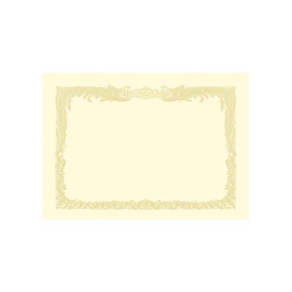 ds-（まとめ） OA賞状用紙 クリーム賞状用紙・縦書き 10-1177 100枚入 〔×2セット〕