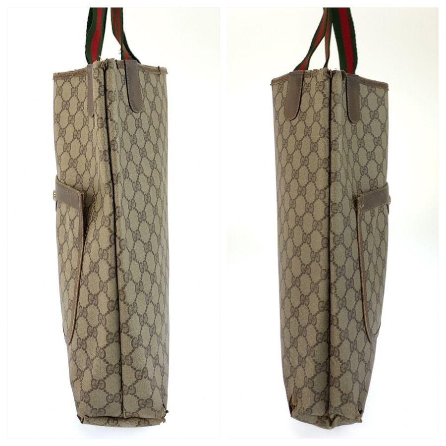 GUCCI グッチ ヴィンテージ シェリーライン ベージュ ブラウン GG 