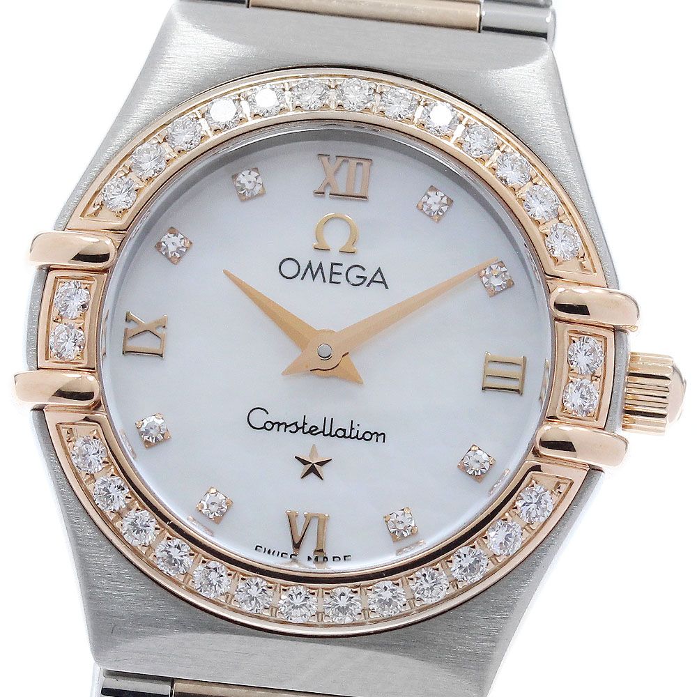 オメガ OMEGA 1360.76 コンステレーション ダイヤベゼル 8Pダイヤ クォーツ レディース 良品 _974222