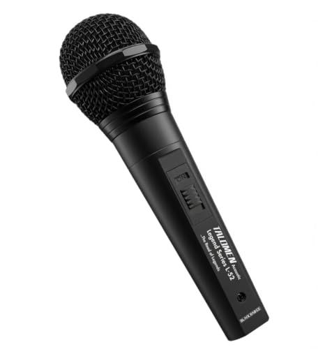 Talomen L52 有線 マイク XLR 硬質金属ダイナミック ボーカル マイク 単一指向性 歌唱用 舞台用 パーティー用 スピーチ用 カラオケマシン/スピーカー/アンプ/ミキサー対応 6.35mmプラグ XLRケーブル 付属 黒★ 17ef89ad