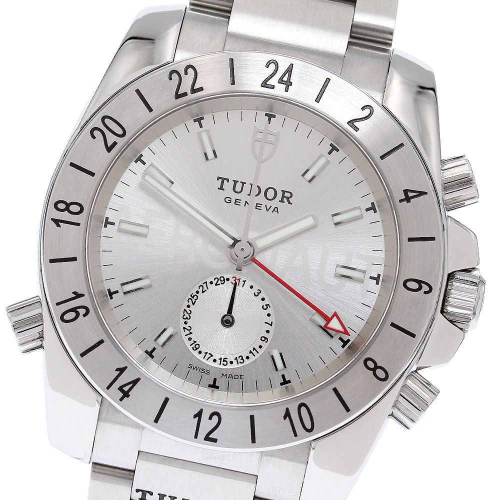 チュードル TUDOR 20200 アエロノート デイト GMT 自動巻き メンズ 良品 保証書付き_974041
