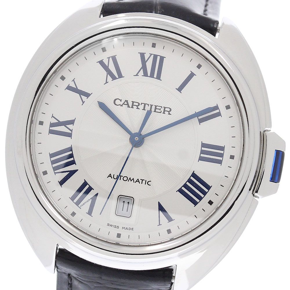 カルティエ CARTIER WSCL0018 クレ ドゥ カルティエ デイト 自動巻き メンズ 保証書付き_972715