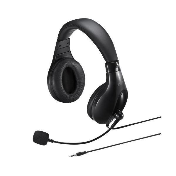 ds-(まとめ)サンワサプライ 4極対応ヘッドセット MM-HS401BK〔×2セット〕 6,424円