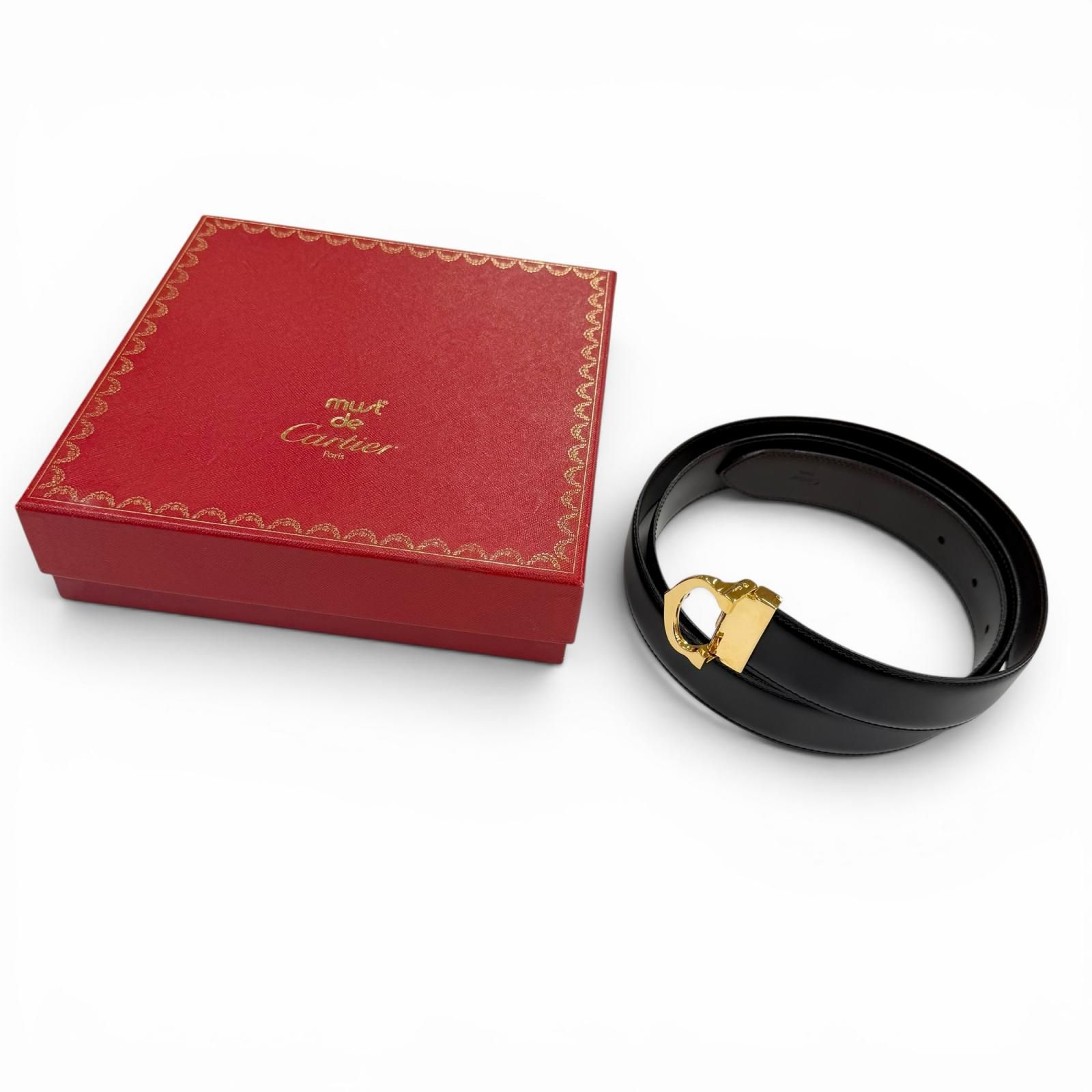 極美品▽Cartier カルティエ マスト ドゥ カルティエ レザー