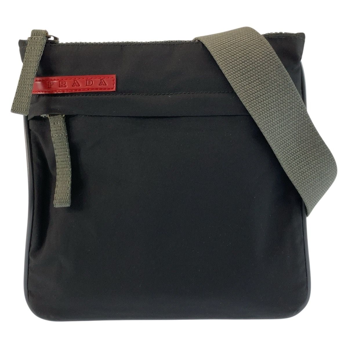 美品 PRADA SPORTS プラダスポーツ ブラック グレー シルバー金具
