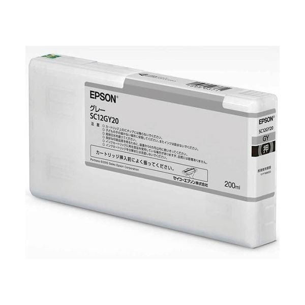 ds-エプソン インクカートリッジ 200mlグレー SC12GY20 1個 10,423円