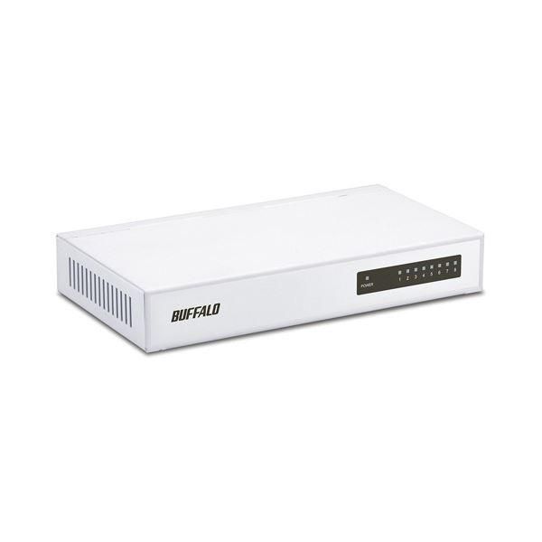ds-バッファロー 10/100M対応スイッチングハブ 金属筐体 電源内蔵 8ポート ホワイト LSW4-TX-8NS/WH 1セット(3台)