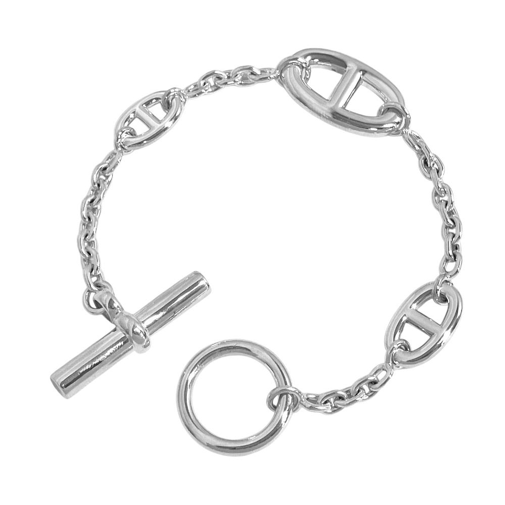 新品同様 HERMES エルメス 新品仕上げ済 Farandole ファランドール ブレスレット アクセサリー Ag925 サイズST シルバー レディース 古着 中古 USED