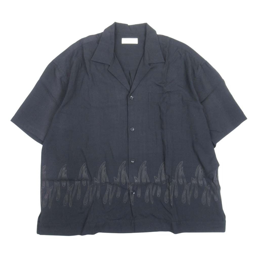 Radiall 半袖シャツ オープンカラー　レーヨン 美品 RADIALL ラディアル 22ss FLAMES OPEN COLLARED SHIRT S/S