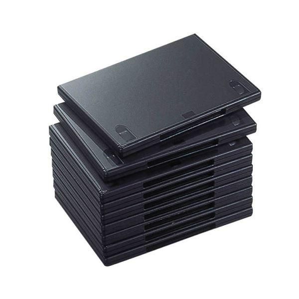 ds-（まとめ）エレコム DVDトールケース 1枚収納ブラック CCD-DVD03BK 1パック(10枚)〔×5セット〕