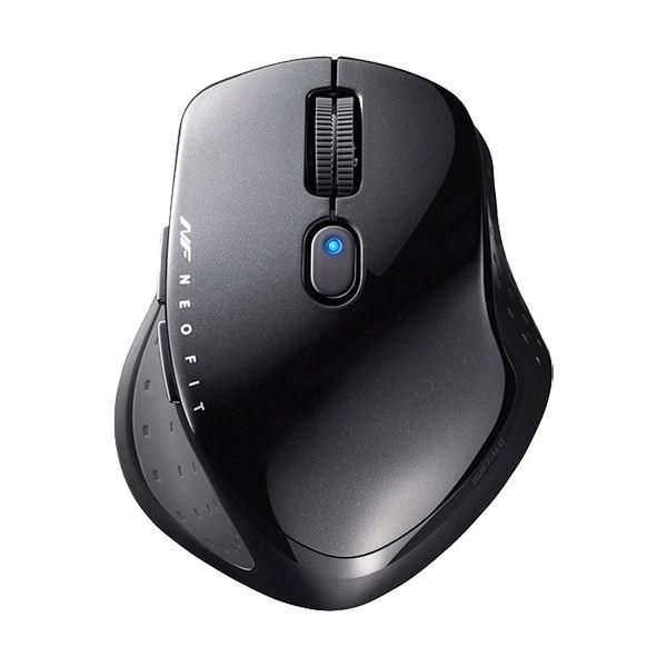 ds-(まとめ)バッファロー 無線 BlueLED5ボタン ネオフィットマウス Sサイズ ブラック BSMBW510SBK 1個〔×2セット〕
