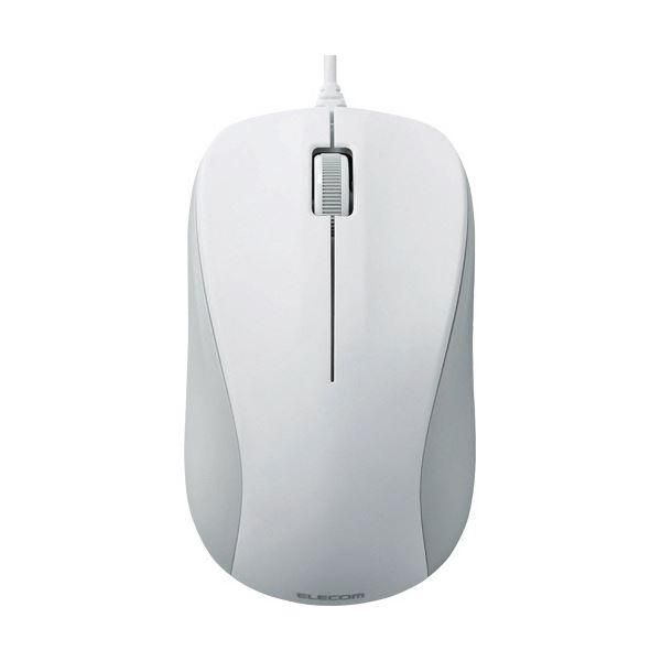 ds-エレコム USB光学式マウス 3ボタンRoHS指令準拠 Mサイズ ホワイト M-K6URWH/RS 1セット(10個)