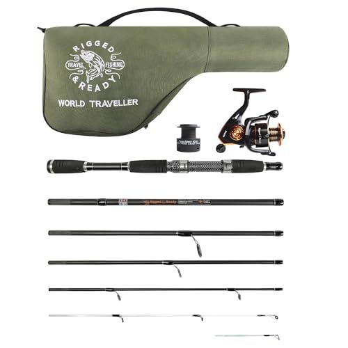 msRigged and Ready Smuggler Series? Travel Fishing Rods. Super Compact, 1 Spinning Rod and Reel Combo, 4 Spin, 1 Casting Rod + Cas