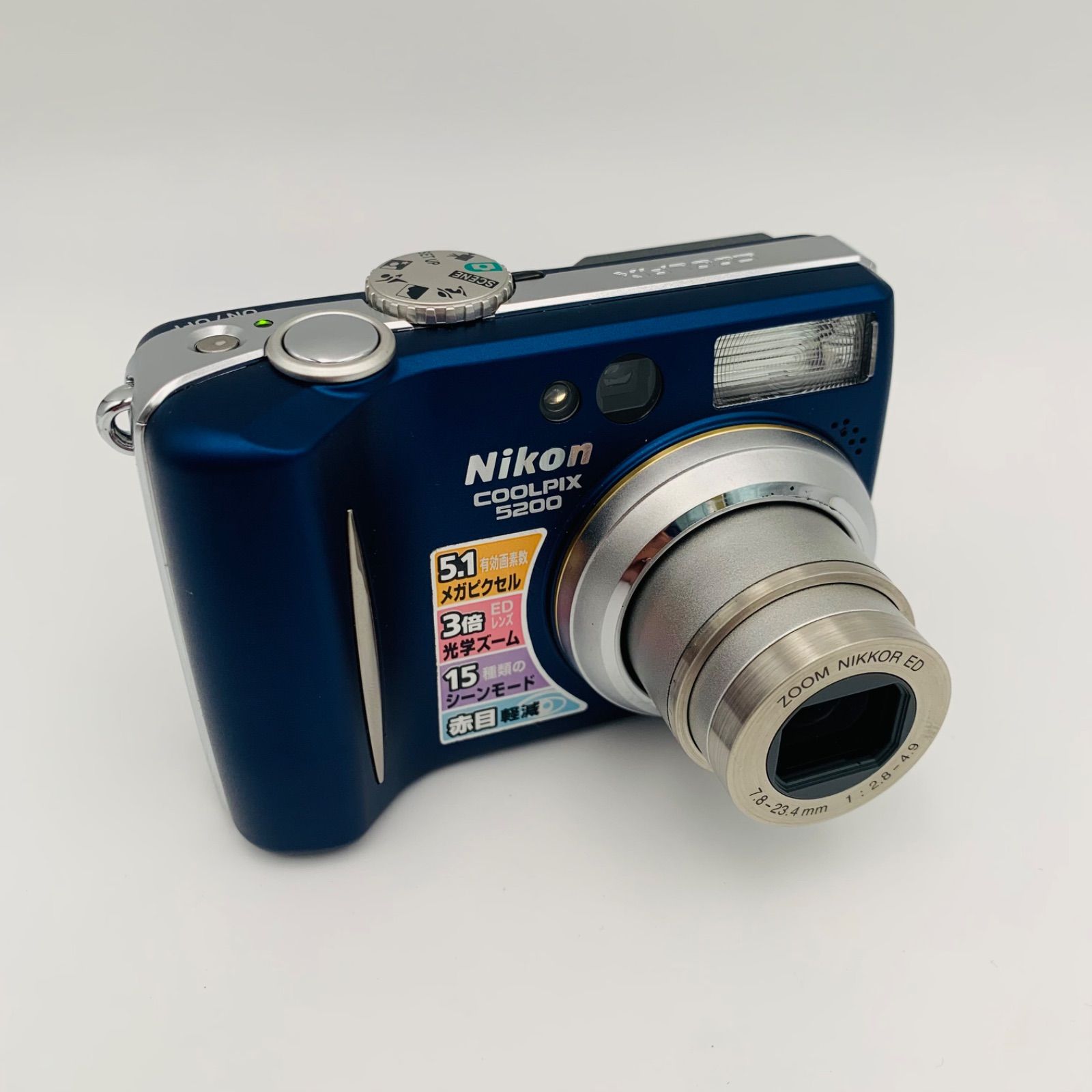 Nikon COOLPIX 5200 ブルー 充電器•バッテリー•ストラップ•SDカード