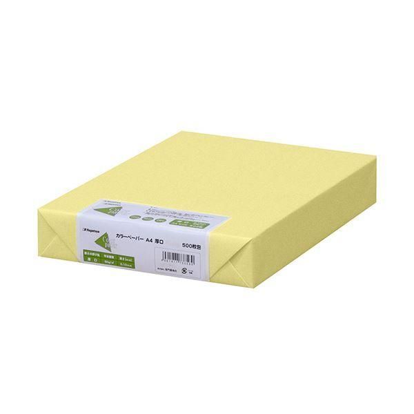 ds-（まとめ）長門屋商店 Color Paper A4厚口 クリーム ナ-3353 1冊(500枚) 〔×3セット〕